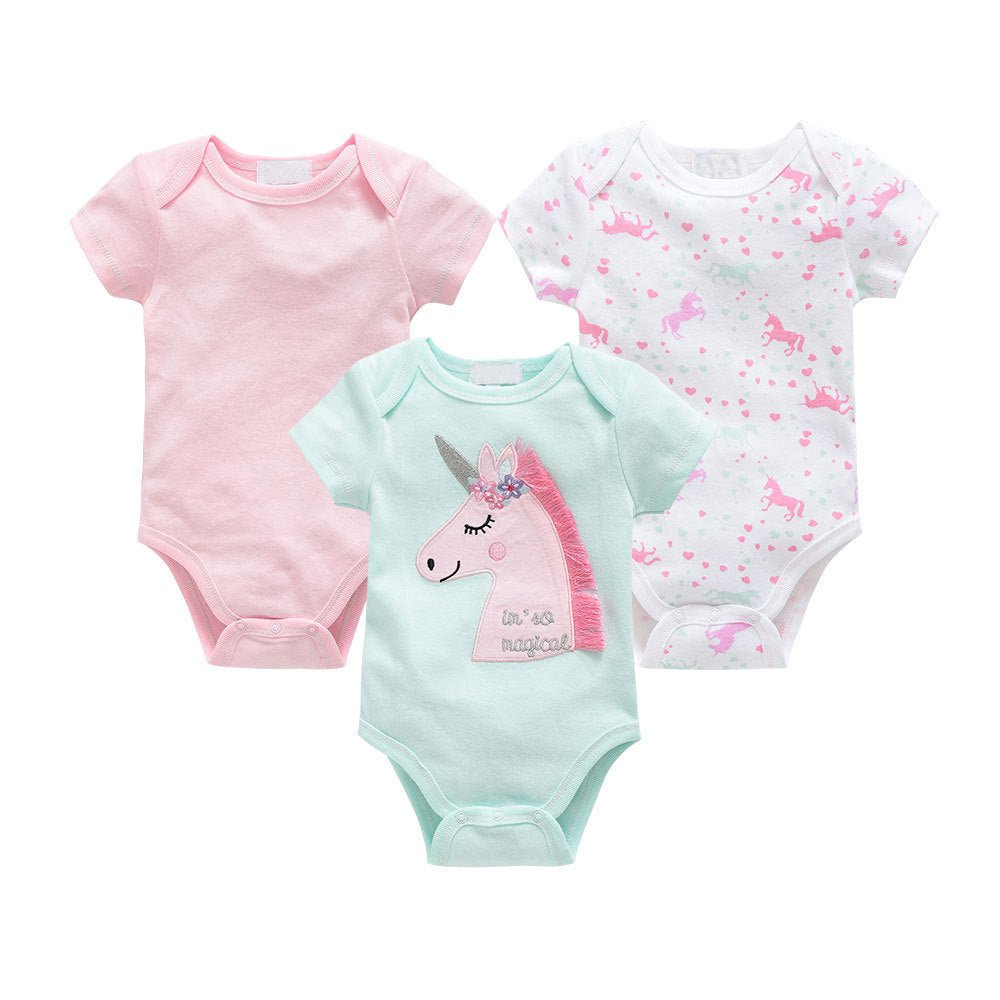 Short-Sleeved Onesies 3-Pack