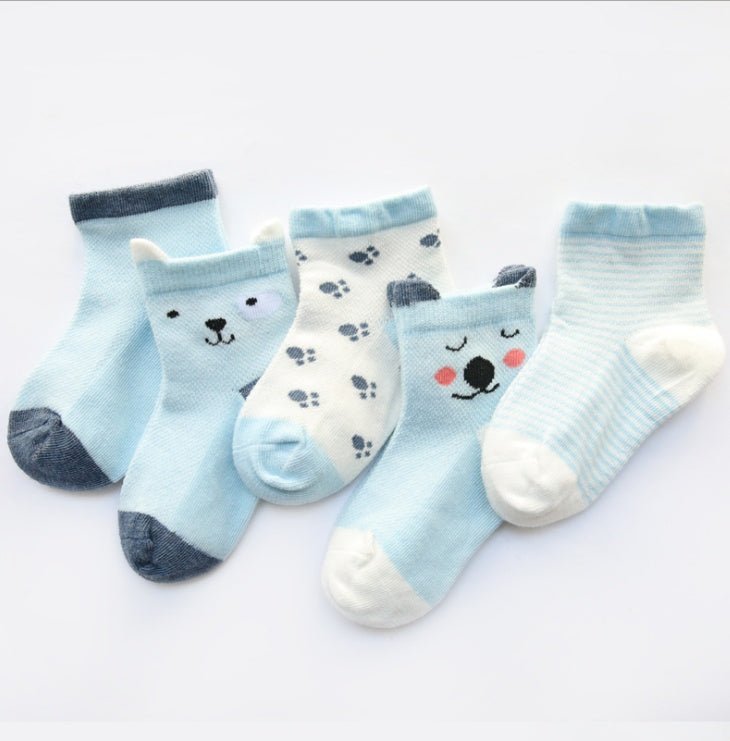 Kid's Breathable Cotton Socks 5-Pack