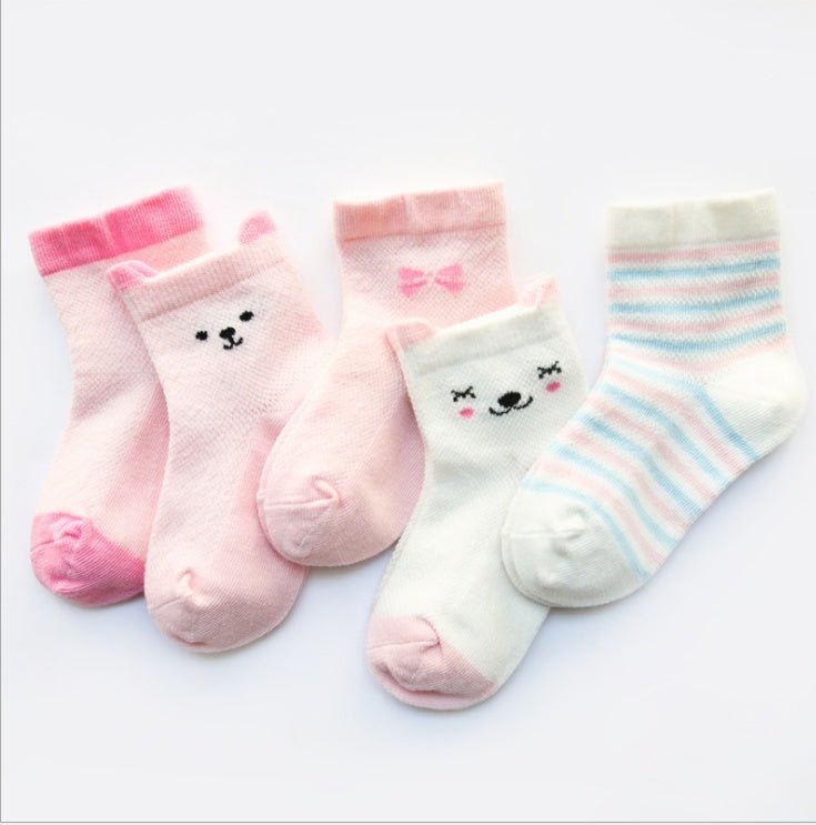 Kid's Breathable Cotton Socks 5-Pack