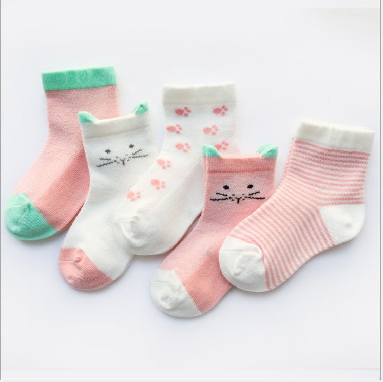 Kid's Breathable Cotton Socks 5-Pack