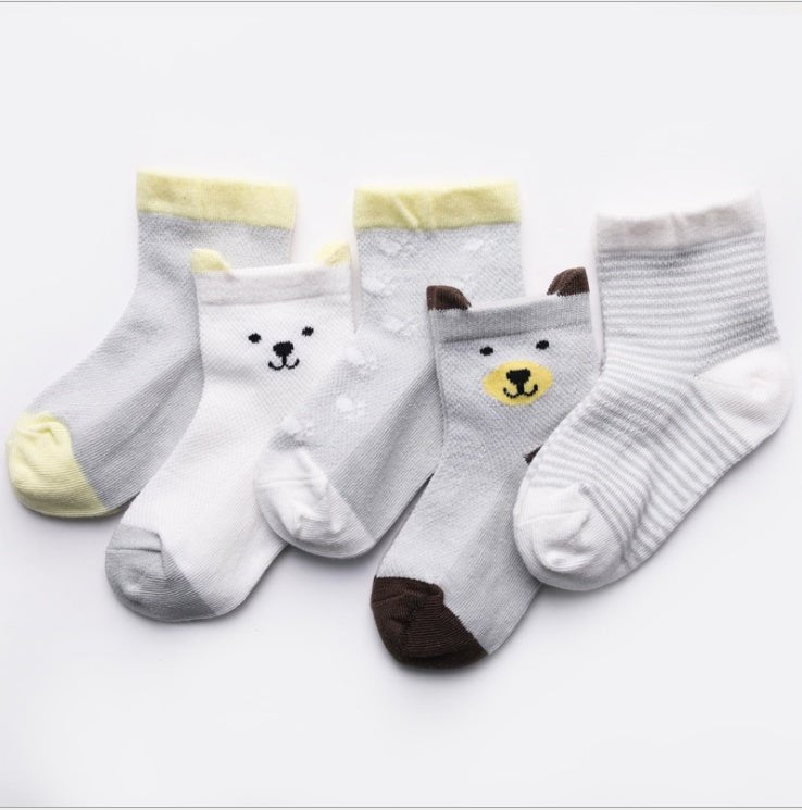 Kid's Breathable Cotton Socks 5-Pack