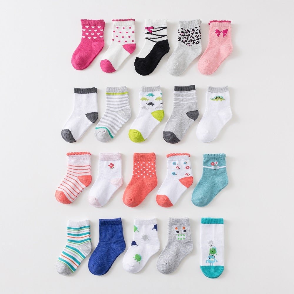 Cute Combed Cotton Socks 5-Pack