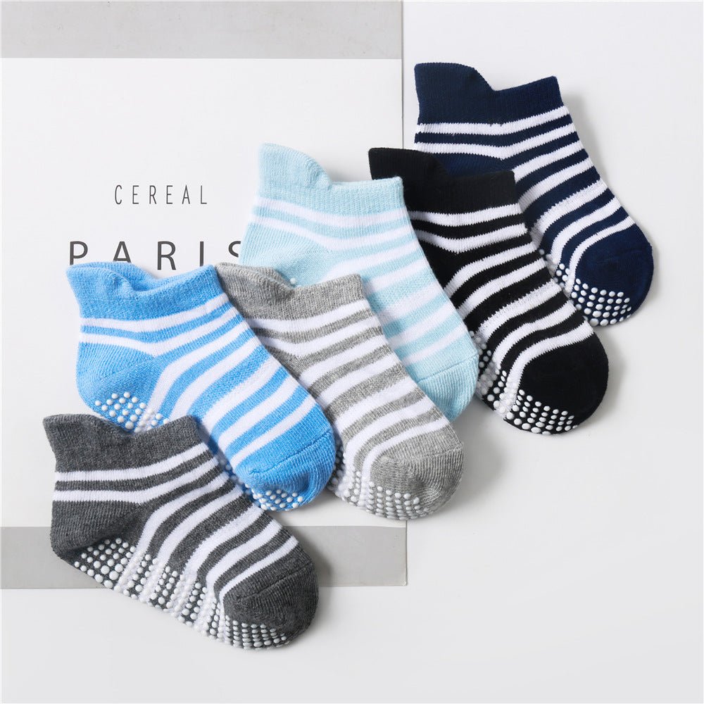 Cartoon Cotton Non-slip Socks 6-Pack