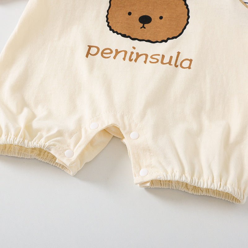 Adorable Bear Short Sleeve Romper