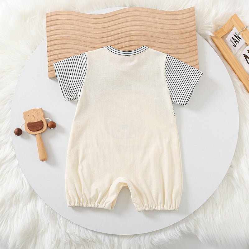 Adorable Bear Short Sleeve Romper