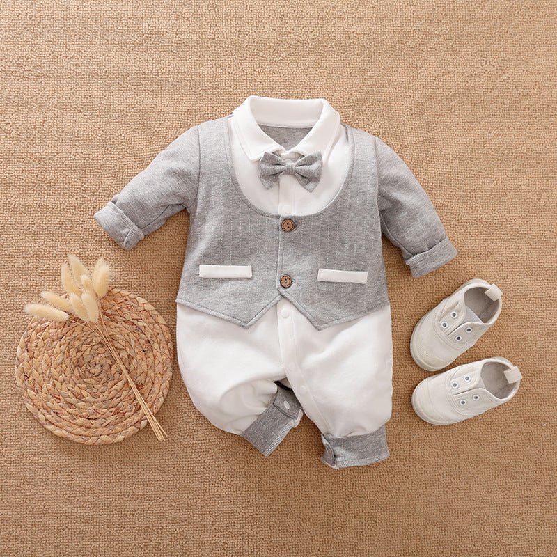 Boy's Gentleman Long-Sleeve Romper Collection