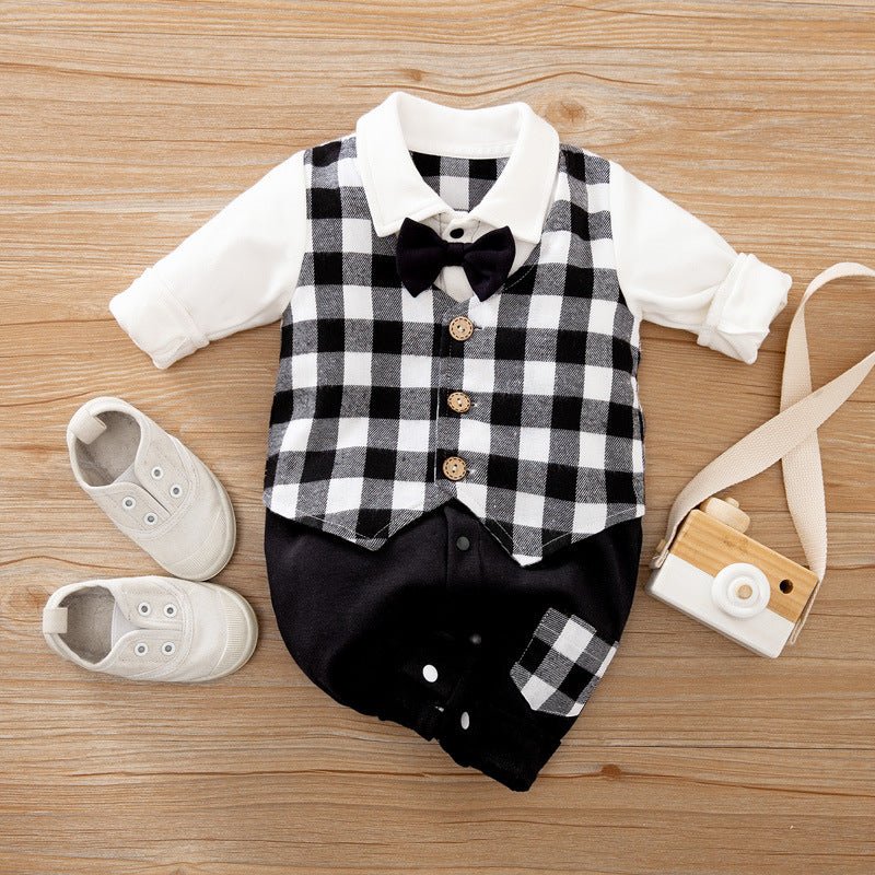 Boy's Gentleman Long-Sleeve Romper Collection