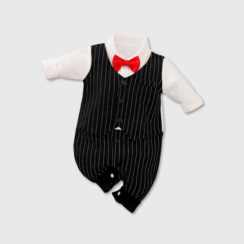 Boy's Gentleman Long-Sleeve Romper Collection