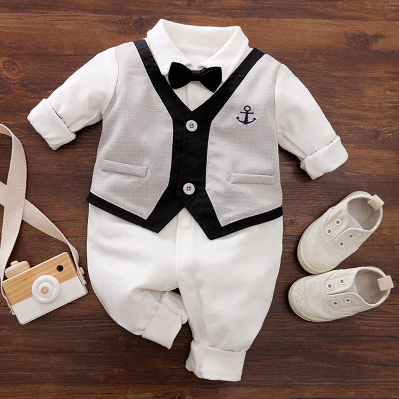 Boy's Gentleman Long-Sleeve Romper Collection