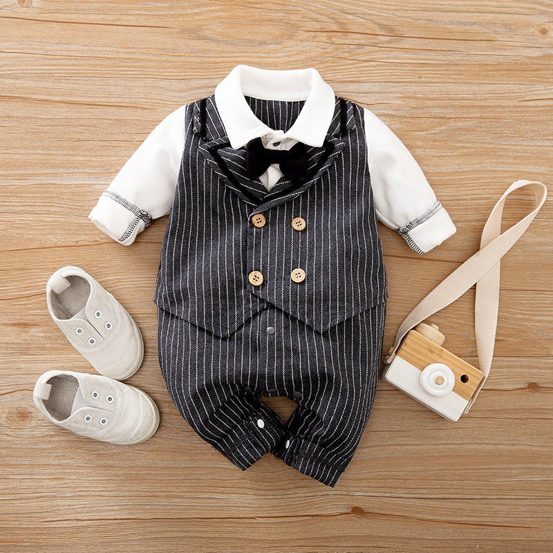 Boy's Gentleman Long-Sleeve Romper Collection