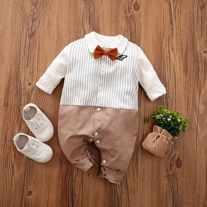 Boy's Gentleman Long-Sleeve Romper Collection