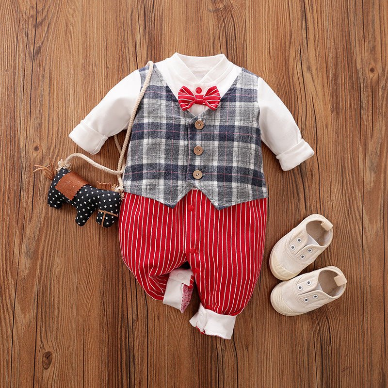 Boy's Gentleman Long-Sleeve Romper Collection