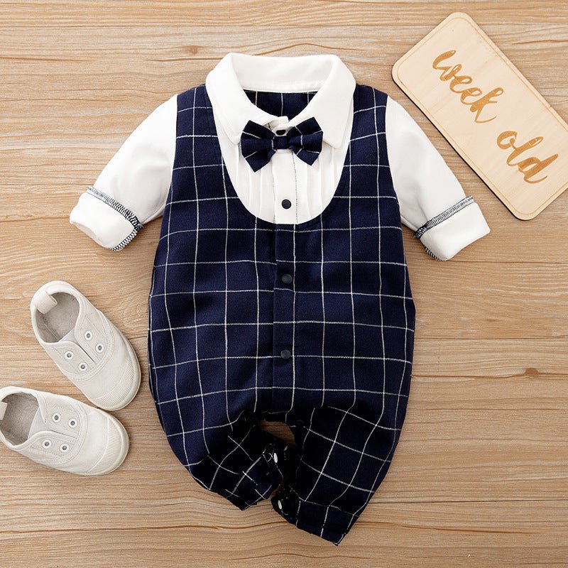 Boy's Gentleman Long-Sleeve Romper Collection