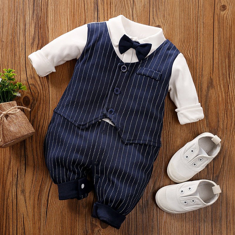 Boy's Gentleman Long-Sleeve Romper Collection