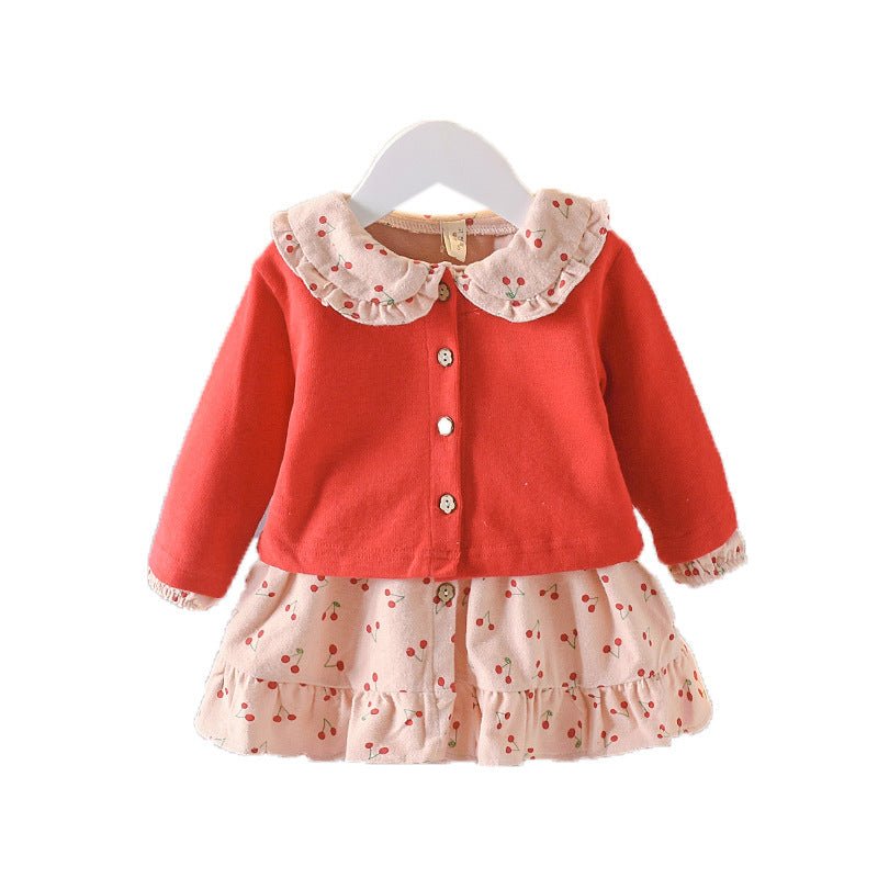 Baby Girl Floral Cardigan & Dress Set