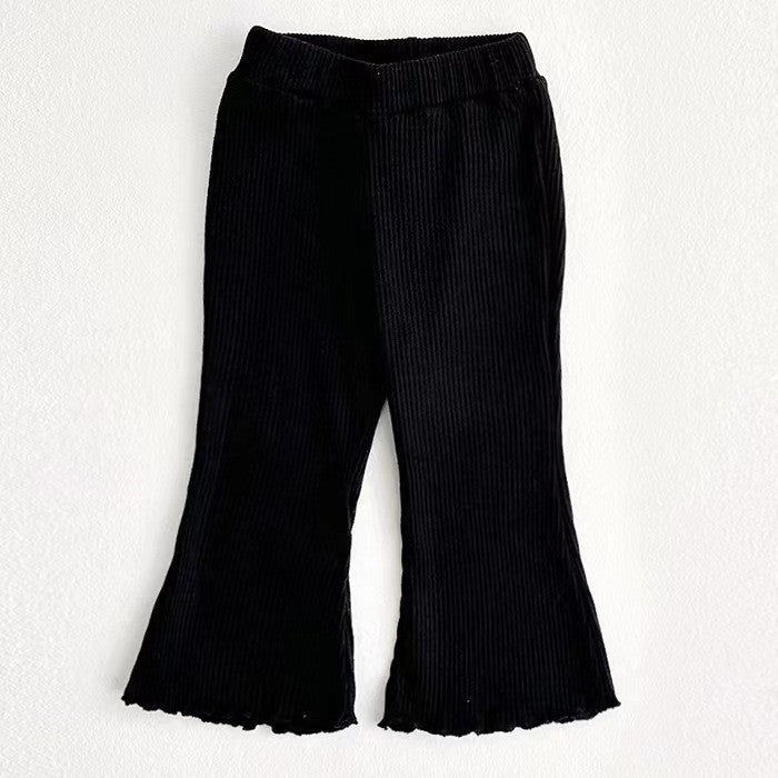 Girls' Cotton Bell-Bottom Pants