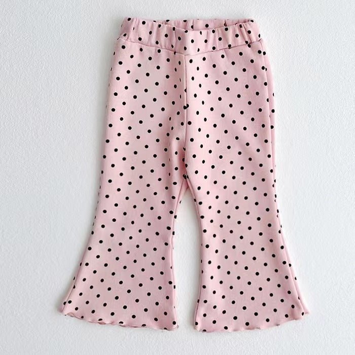 Girls' Cotton Bell-Bottom Pants