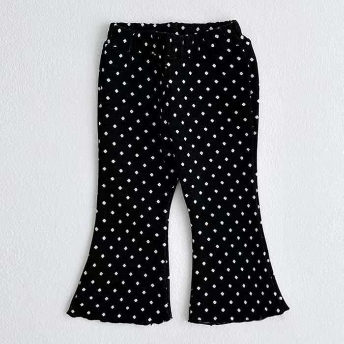 Girls' Cotton Bell-Bottom Pants