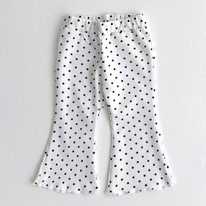 Girls' Cotton Bell-Bottom Pants