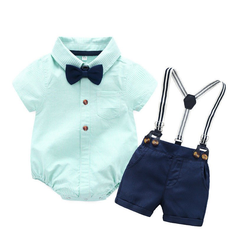 Baby Boys' Classic Summer Romper Set with Cap