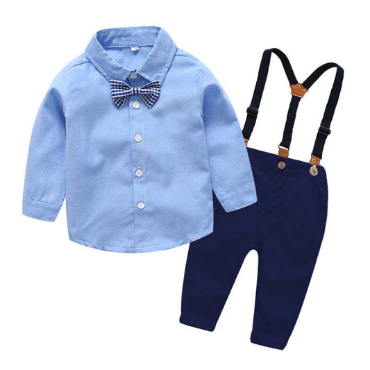 Boys' Classic Suspender Suit with Bow Tie