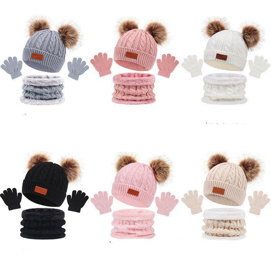 Children's Hat-Scarf-Gloves-Set in 7 Colours