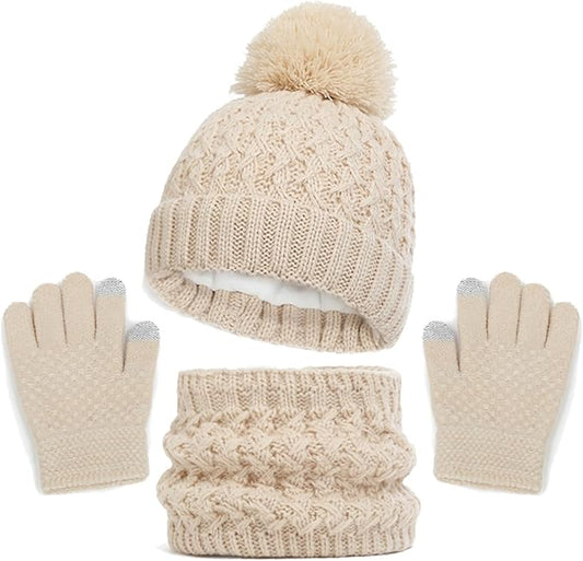 Children's Hat-Scarf-Gloves-Set in 8 Colours