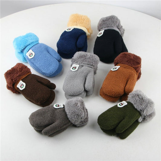 Children's Plush Knitted Mitten