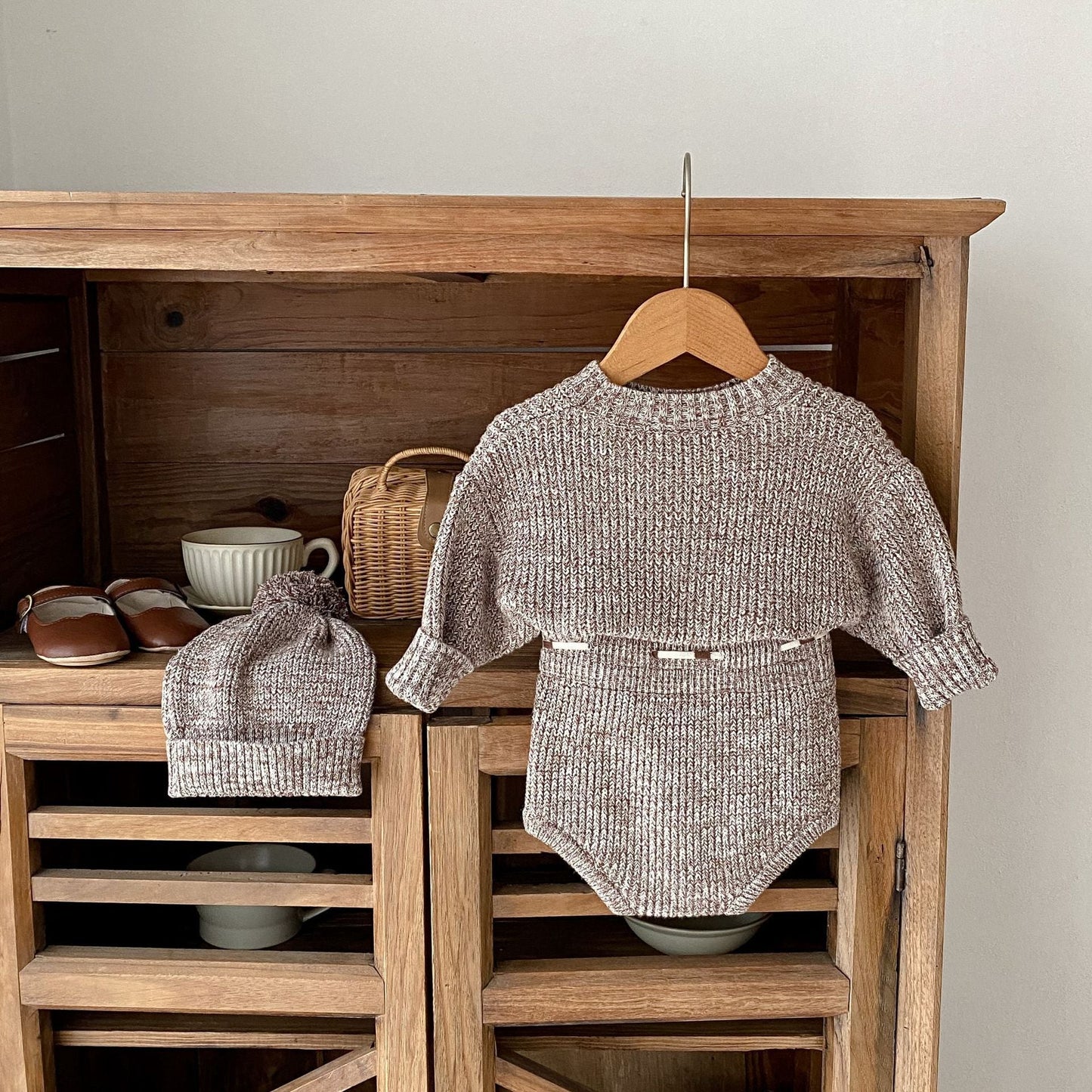 Cosy Brown Knitwear Set for Babies