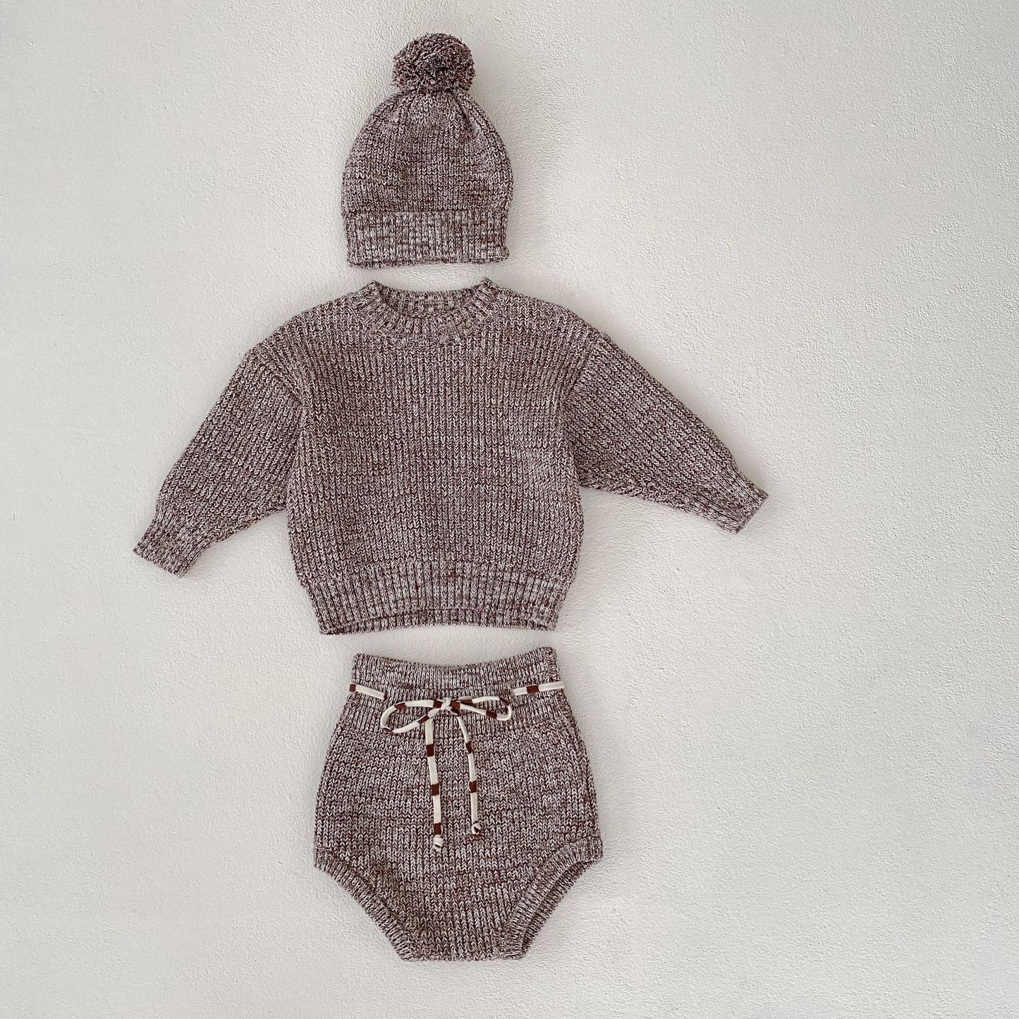 Cosy Brown Knitwear Set for Babies