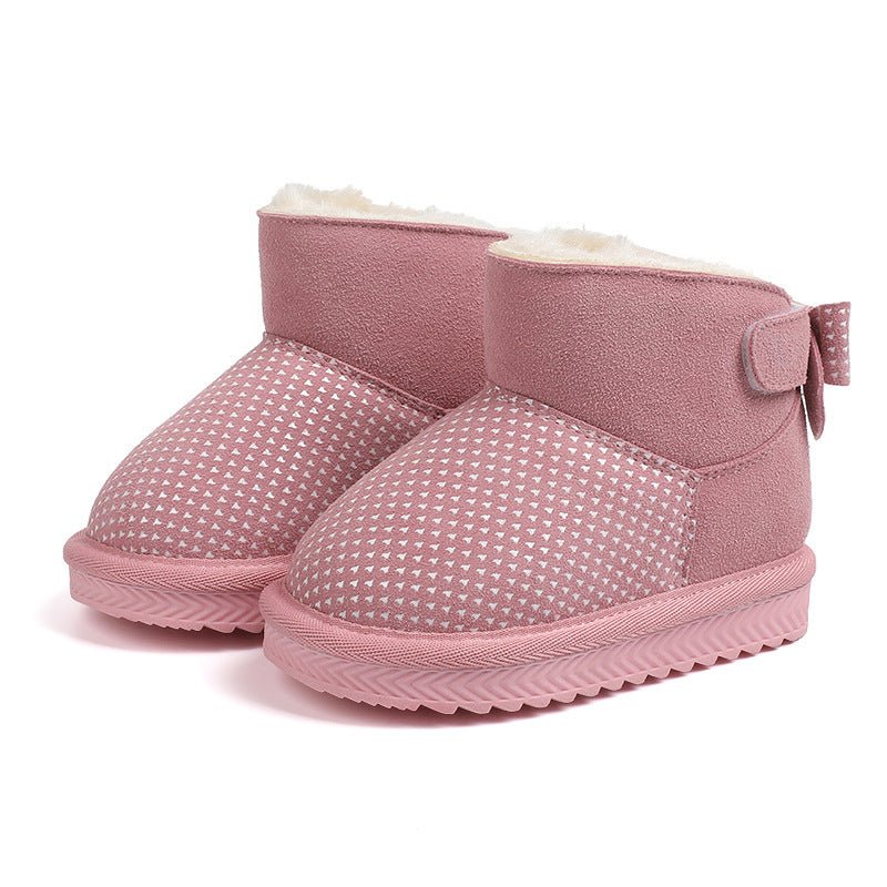 Cozy Children's Cowhide Snow Boots