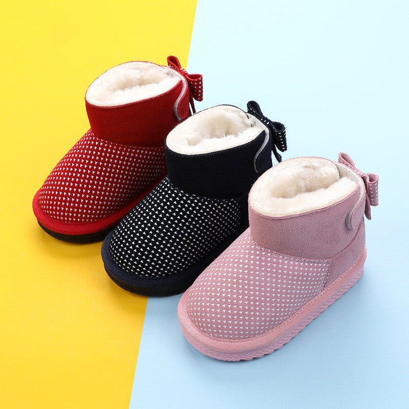 Cozy Children's Cowhide Snow Boots