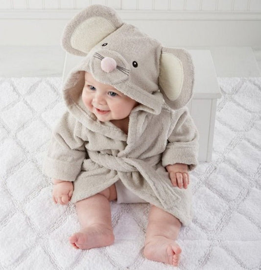 Hooded Animal Baby Bathrobes