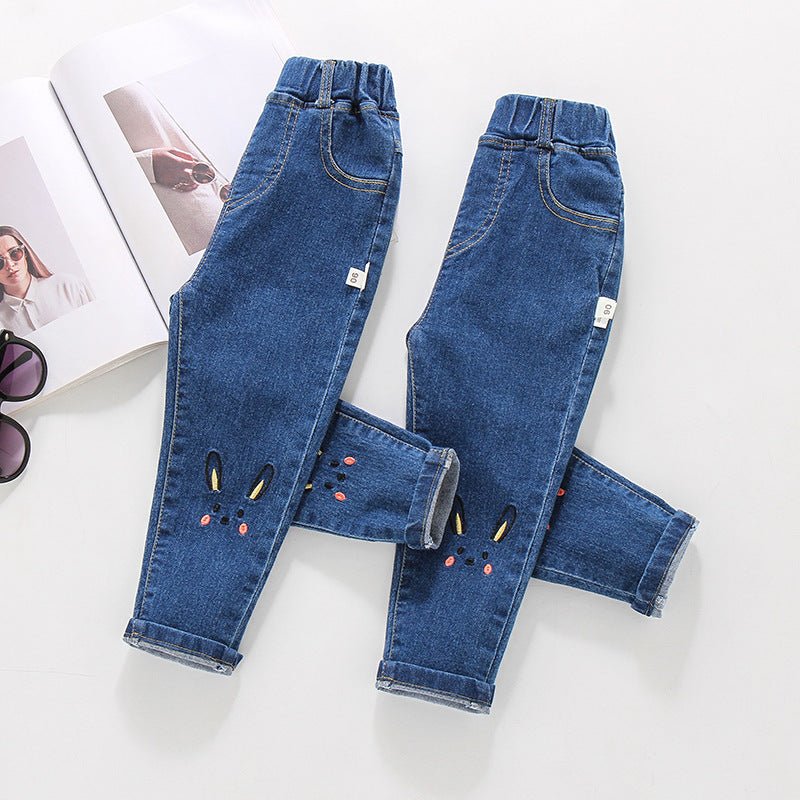 Girls' Cute Casual Stretch Jeans