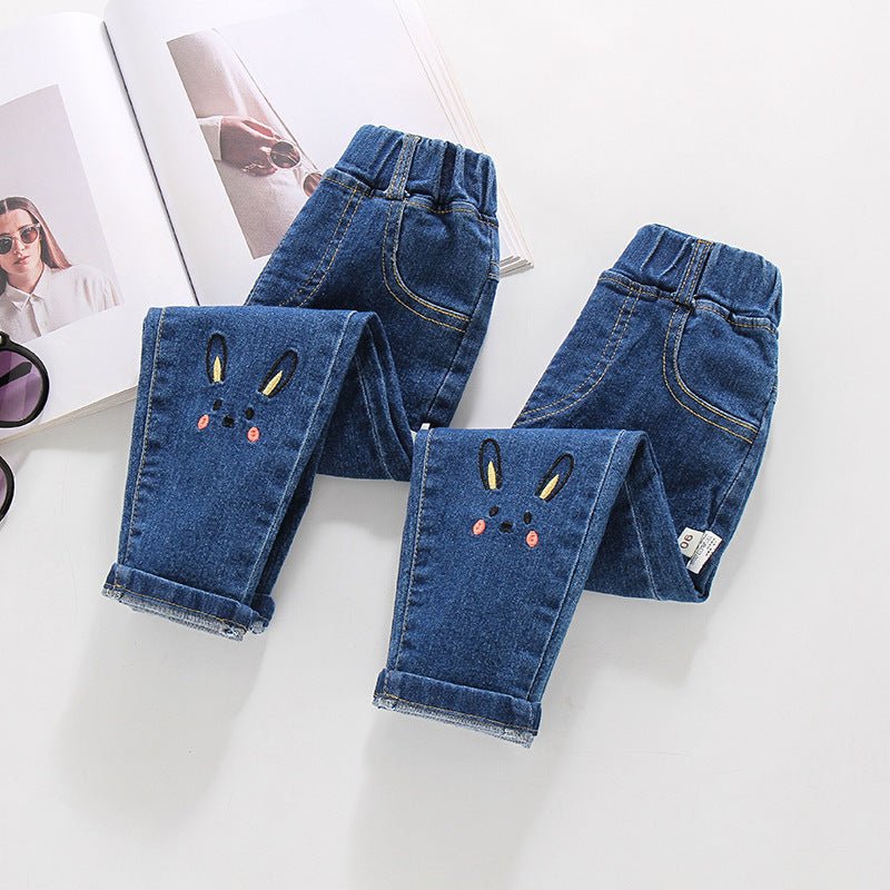 Girls' Cute Casual Stretch Jeans