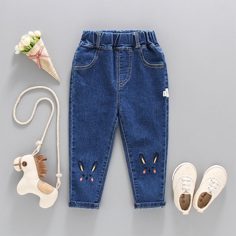 Girls' Cute Casual Stretch Jeans