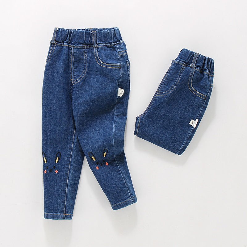 Girls' Cute Casual Stretch Jeans