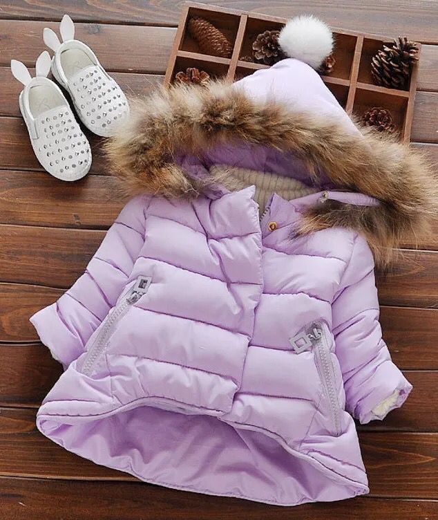 Girl's Hooded Cotton-Stuffed Coat