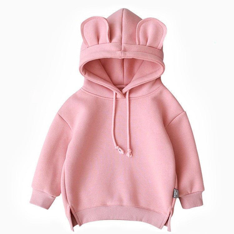 Kids' Solid-Colour Fleece Hoodie