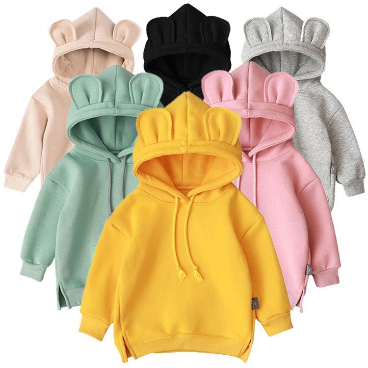 Kids' Solid-Colour Fleece Hoodie