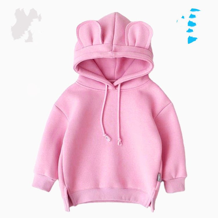 Kids' Solid-Colour Fleece Hoodie