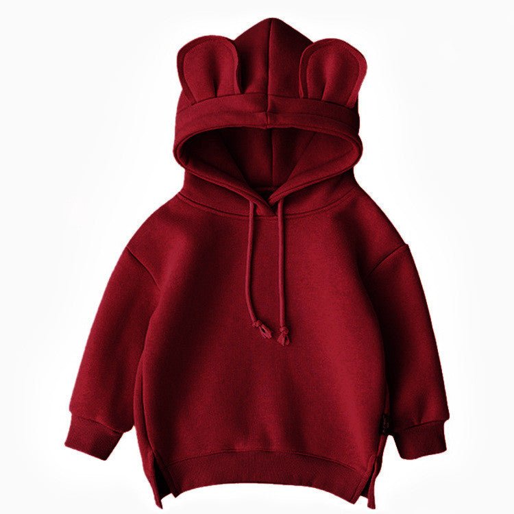 Kids' Solid-Colour Fleece Hoodie