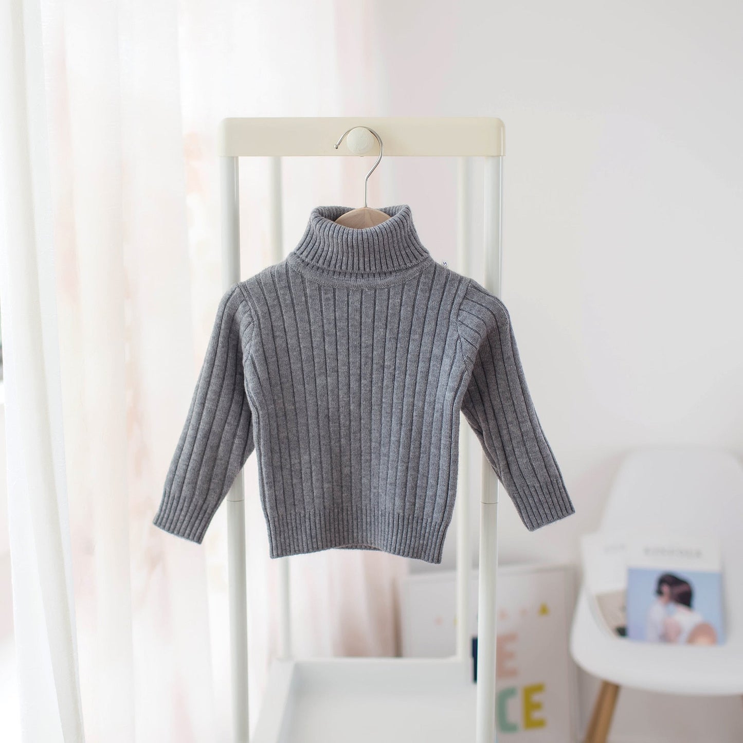 Kids' Ribbed Turtleneck Sweater