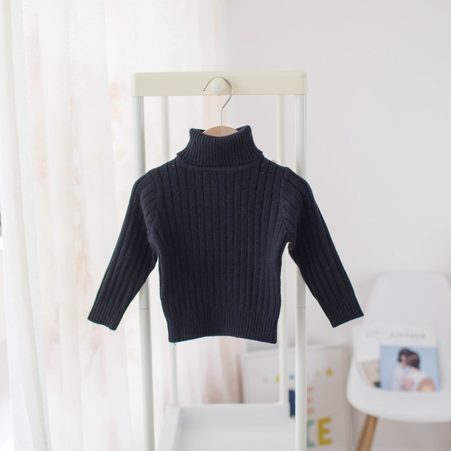 Kids' Ribbed Turtleneck Sweater