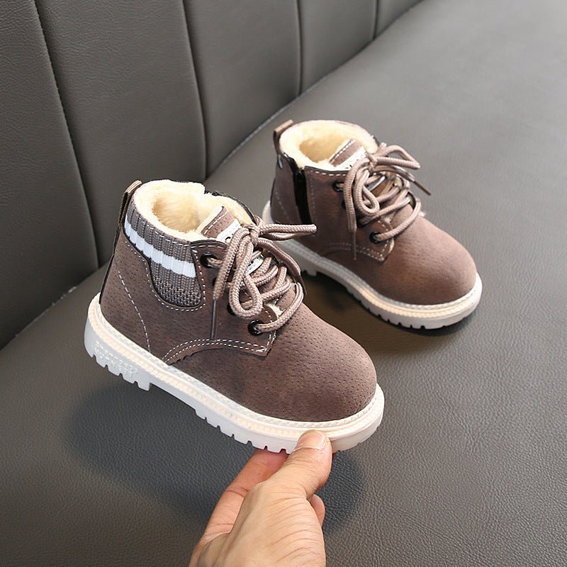 Lined Baby Winter Boots with Side Zipper