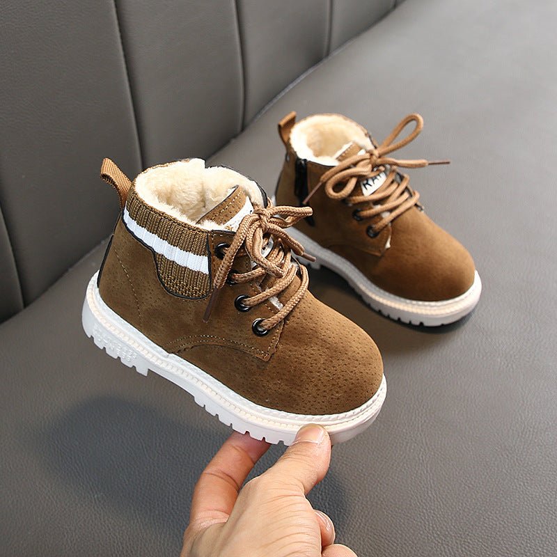 Lined Baby Winter Boots with Side Zipper