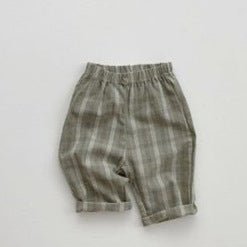 Plaid Cotton Baby Trousers