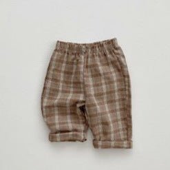 Plaid Cotton Baby Trousers