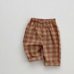 Plaid Cotton Baby Trousers