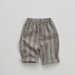 Plaid Cotton Baby Trousers